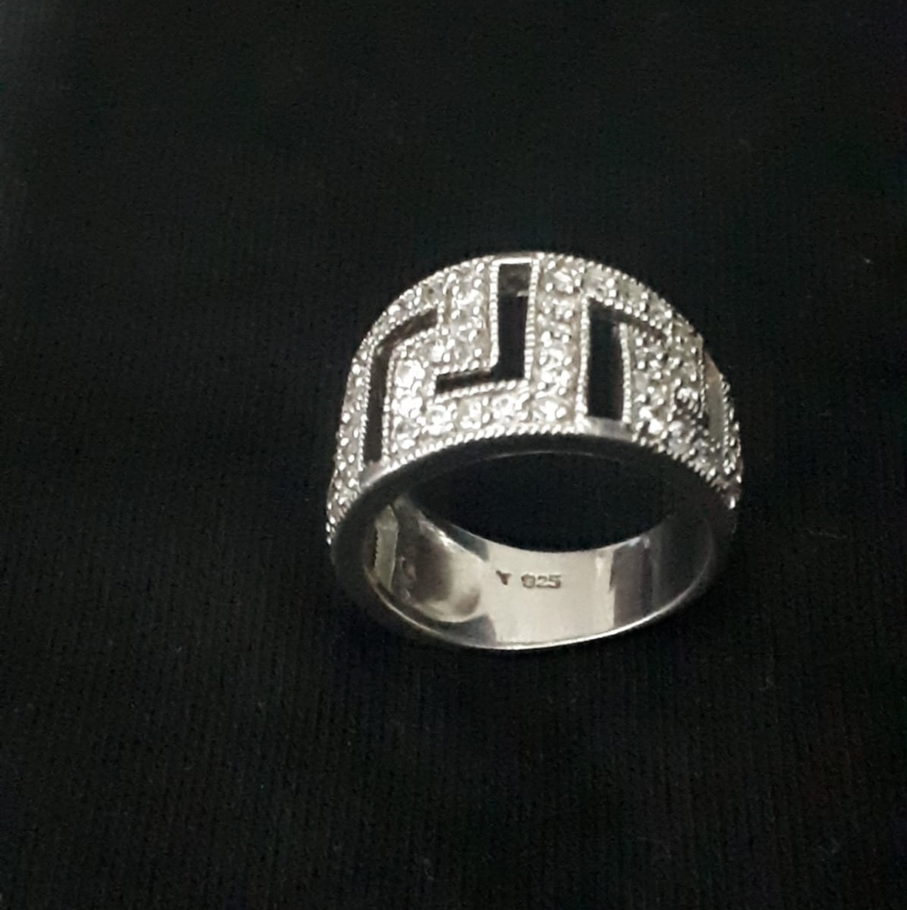 Vintage Silver Sterling Ring with Stone Size 6 1/2